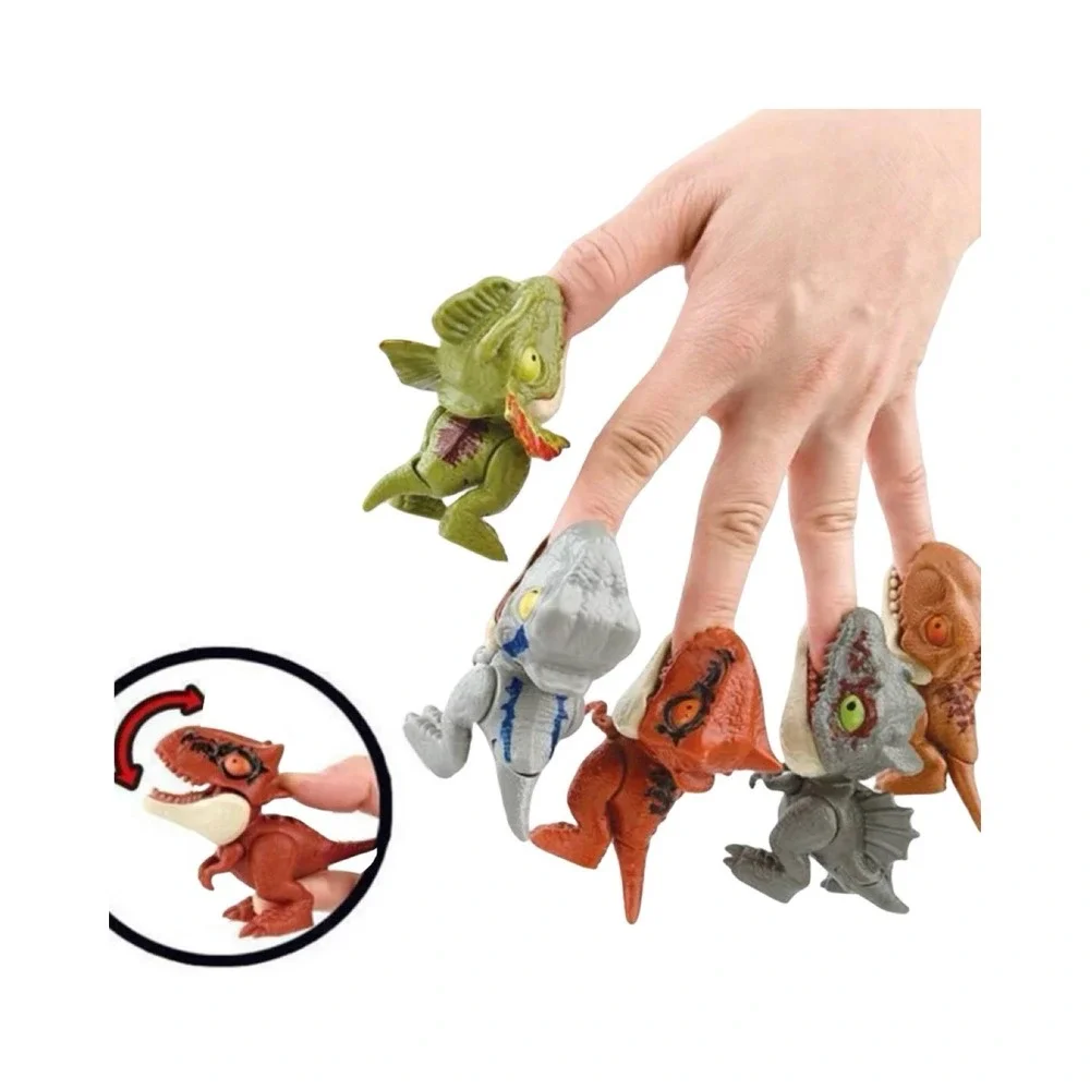 1/20PCS Dinosaur Finger Puppets Biting Dino Head Figures Toys Set Dinosaur‎ Toys